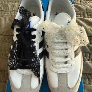Adidas Samba OG Womens Shoes - Cloud White / Core Black / gum - Size 8.5